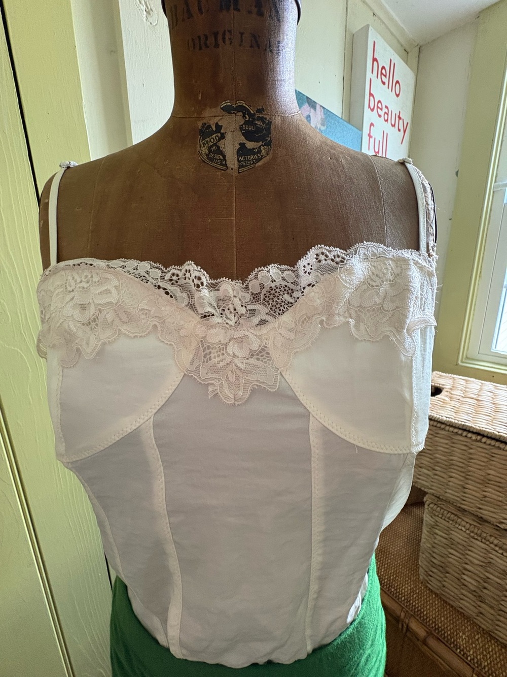 New Free People intimates Silky Lace Cami Slip in Ivory - Intimates